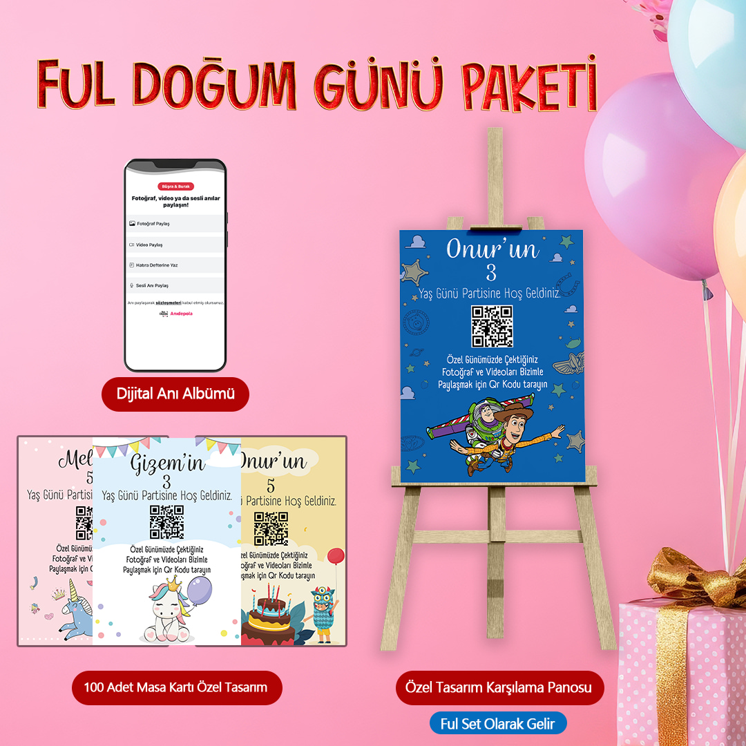 Ful Doğum Günü Paketi (Her şey Dahil)