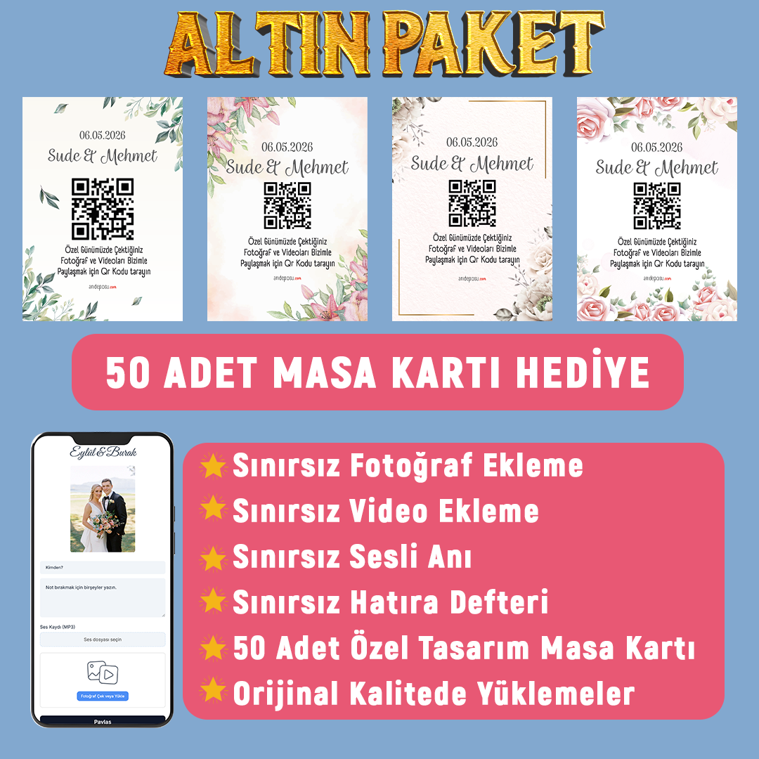 Altın Paket  (Tüm Etkinlikler için Kullanılabilir)